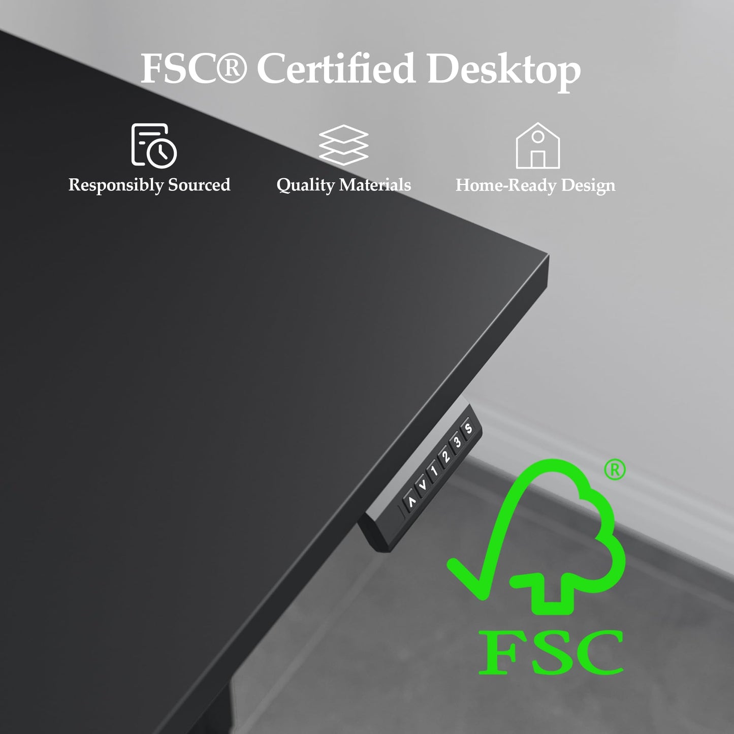 Klicelor L Shaped Standing Desk 63 x 55 Inch, Electric Height Adjustable Corner Desk for Home Office Workstation, Ergonomic Sit Stand Computer Table with Memory Controller, Black