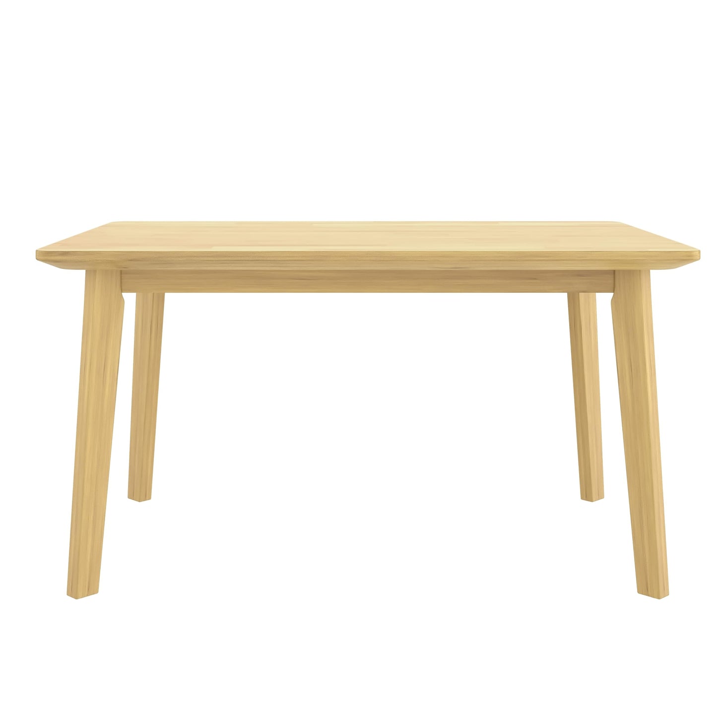 Merax Farmhouse 47" Rectangular Dining Table, Solid Wood Kitchen Table Fits up to 4, Easy Assemble, Natural