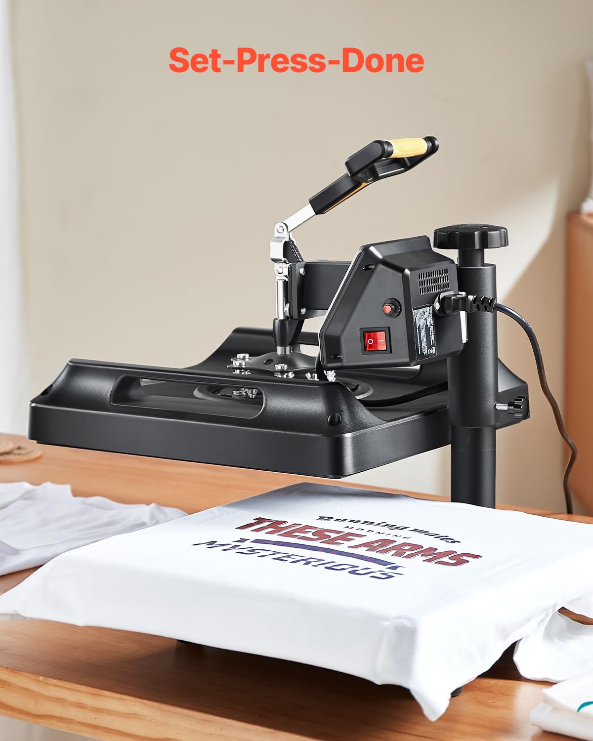 VEVOR 8 in 1 Heat Press Machine 15x15 Inch, 360° Swing Away Tshirt Press, Digital Professional Sublimation Heat Transfer for T Shirts Hat Cap Mug Plate