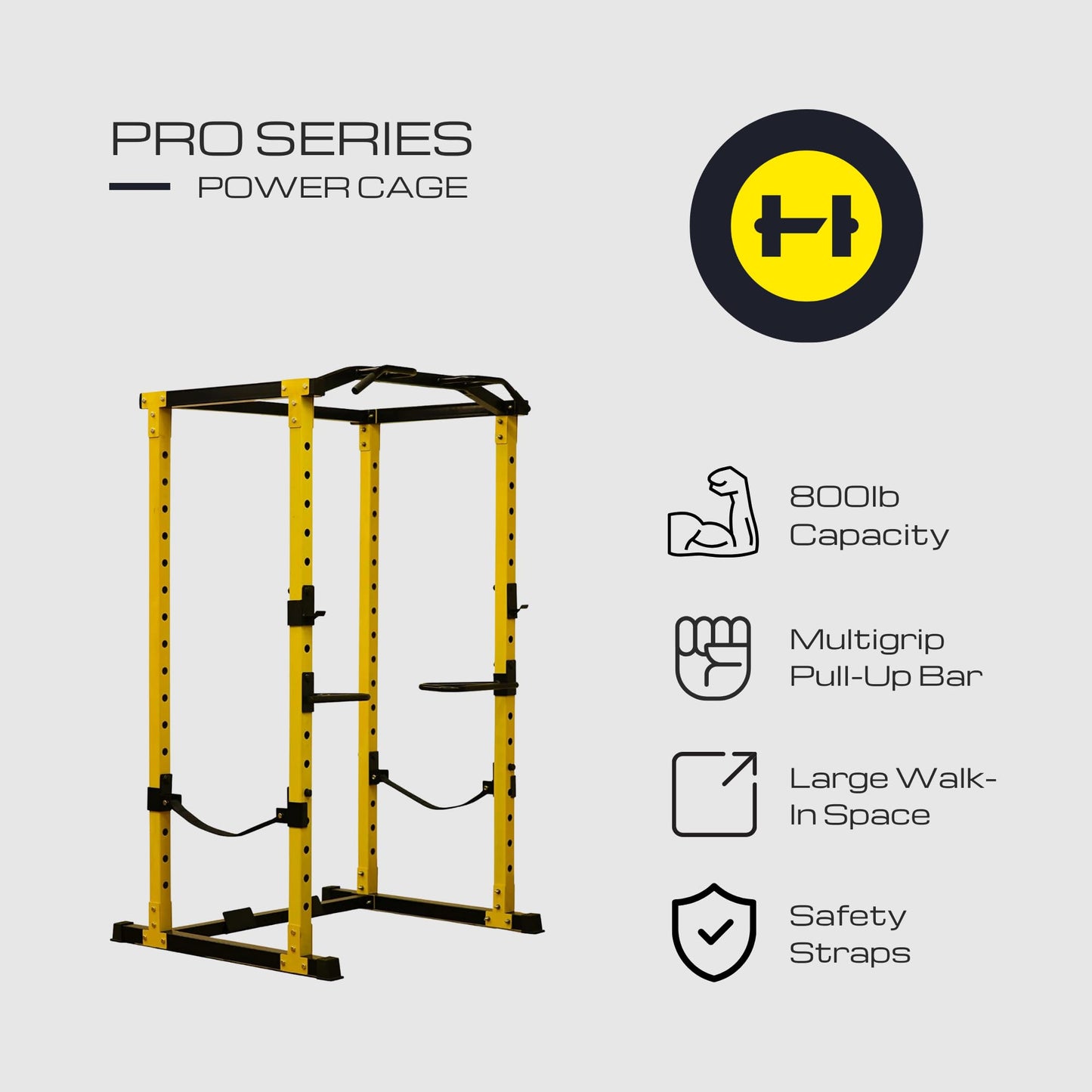 HulkFit Pro Series Power Cage and Home Gym Attachments - Yellow