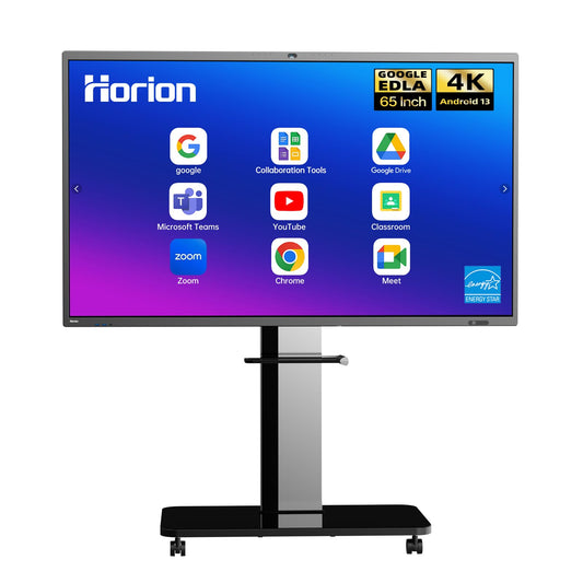 4K Smart Board - Google EDLA-Certified Interactive Whiteboard, 50-Point Touch, Wireless Casting - Digital Whiteboard for Classroom & Office & Home,300+ Free Apps(Board & Wall Mount Only) (65 Inch)