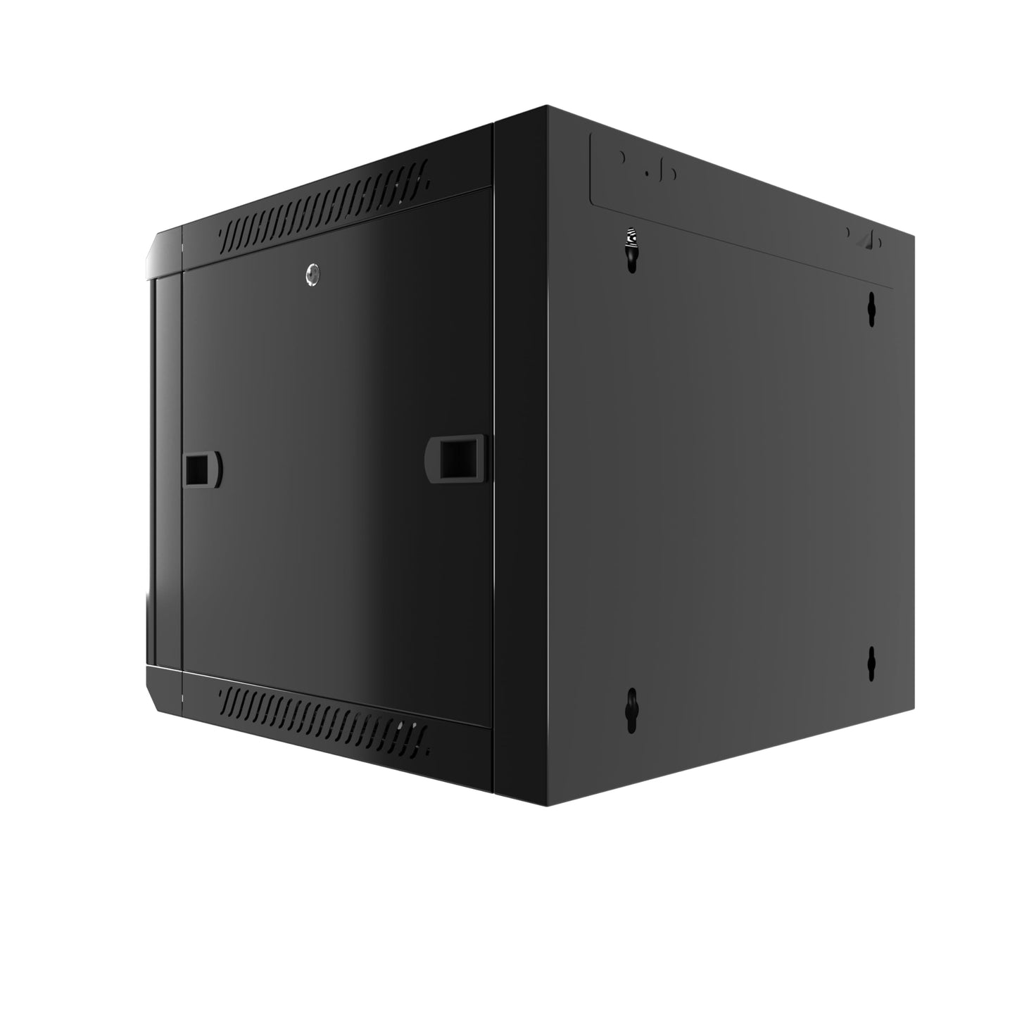 Sysracks 9U Wall Rack Mount Server 24" Deep Network Cabinet, Server Rack with Fan, Removable Side Panels, Locking Glass Door 19" Computer Cabinet Enclosure Network Rack Case SRE 9.600