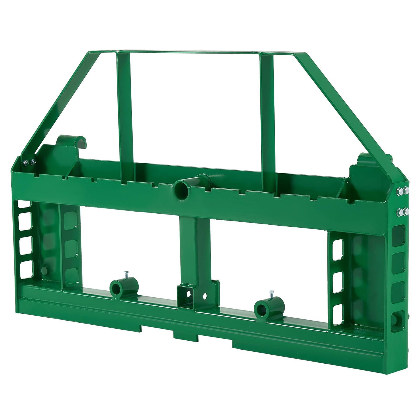 VEVOR Skid Steer Pallet Frame, 4000 lbs Rated Load Capacity, 50-inch Pallet Fork Frame Attachments with 2-inch Hitch Receiver & Spear Sleeves, Fit for John Deere Loaders Quick Attach Mount, Frame Only