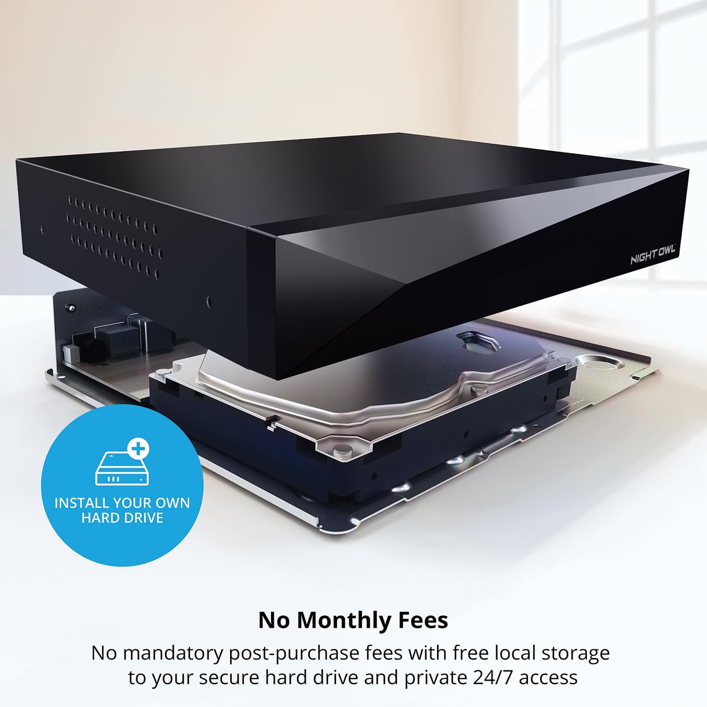 Night Owl SP 2-Way Audio 12 Channel 2K DVR with Customizable Storage - Add up to 12 Total Devices (No HD Included)