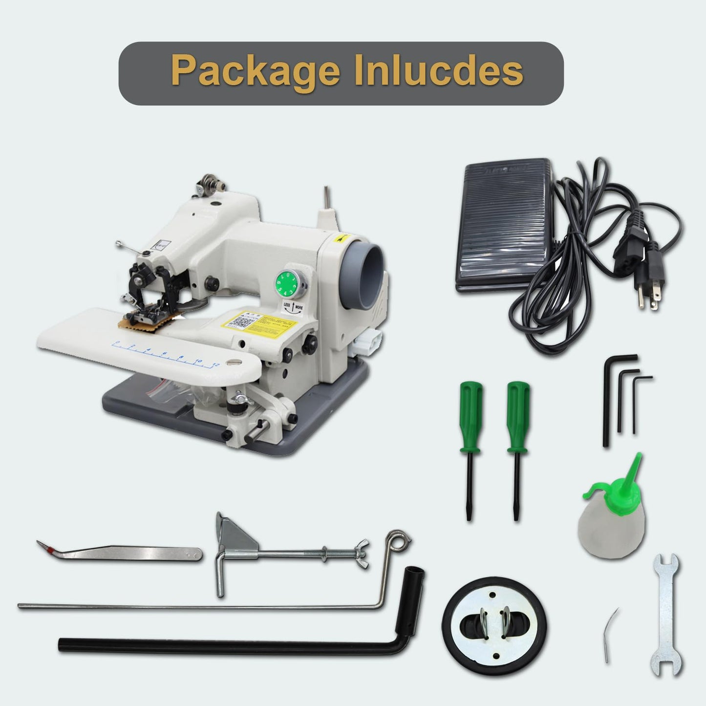 PreAsion 110V Portable Blindstitch Sewing Machine - 1200 SPM High - Speed, Create Invisible Seams & Blind Hem Chain Stitches Effortlessly, Perfect for Professional & Home Use