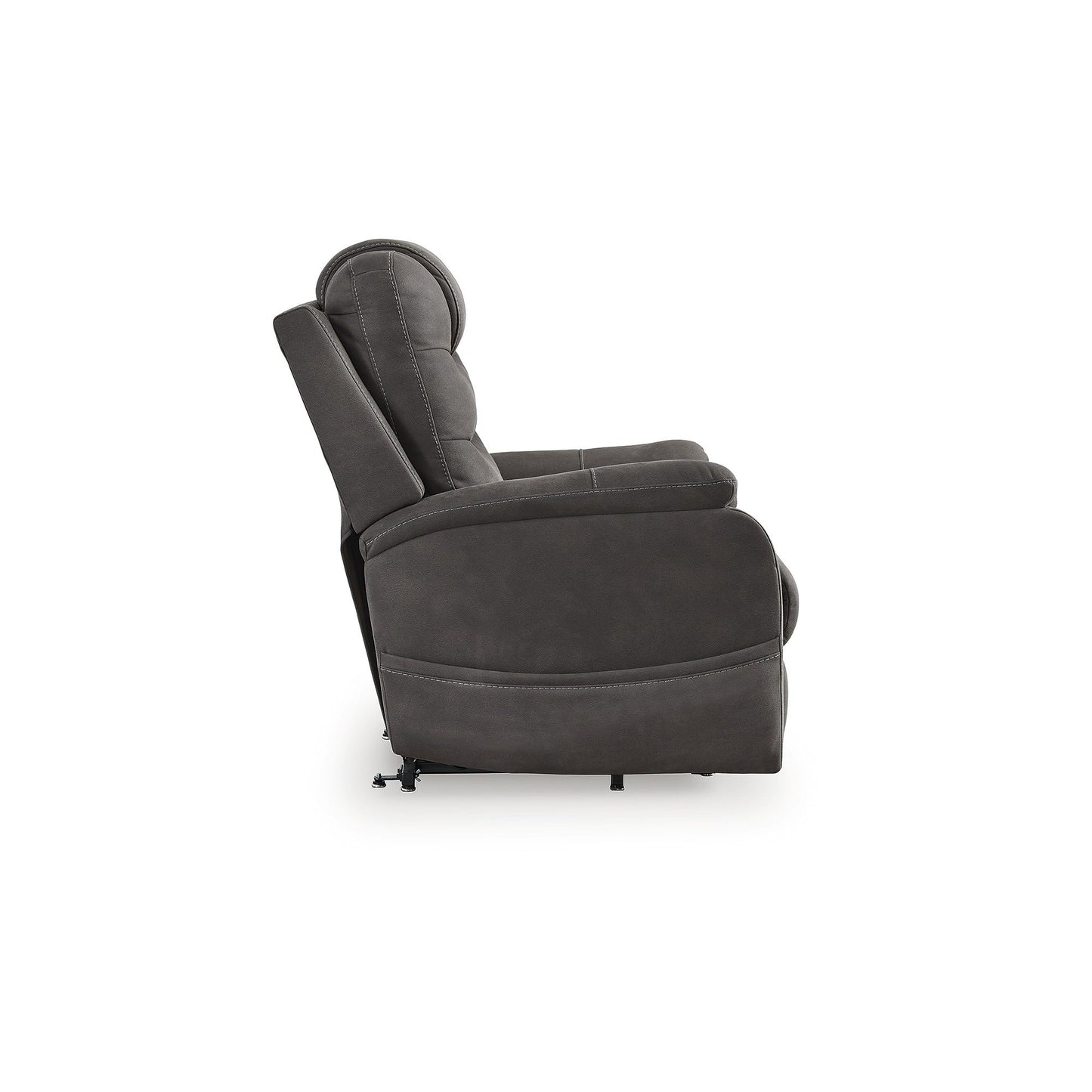 Signature Design By Ashley Snowfield Recliner Chair, Power Lift with Heat and Massage, Faux Leather Upholstery, Easy View Adjustable Headrest, USB Charging, Living Room Comfort
