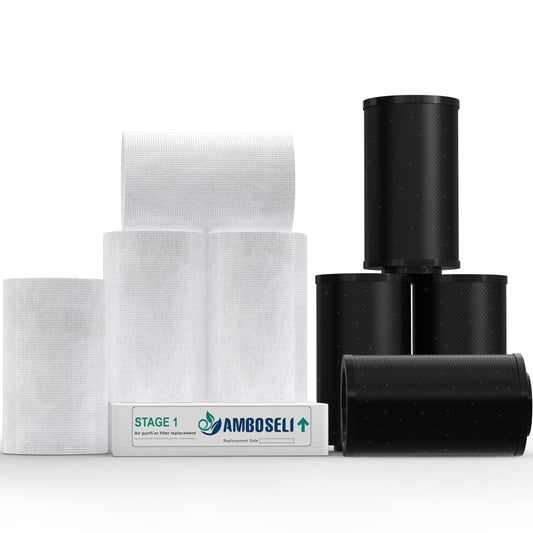 Amboseli 9 Pack Air filte-r Replacement Bundle Compatible with IQAir GC Series Air Purifie-r, True HEPA Replacement, and Activated Carbon Replacement