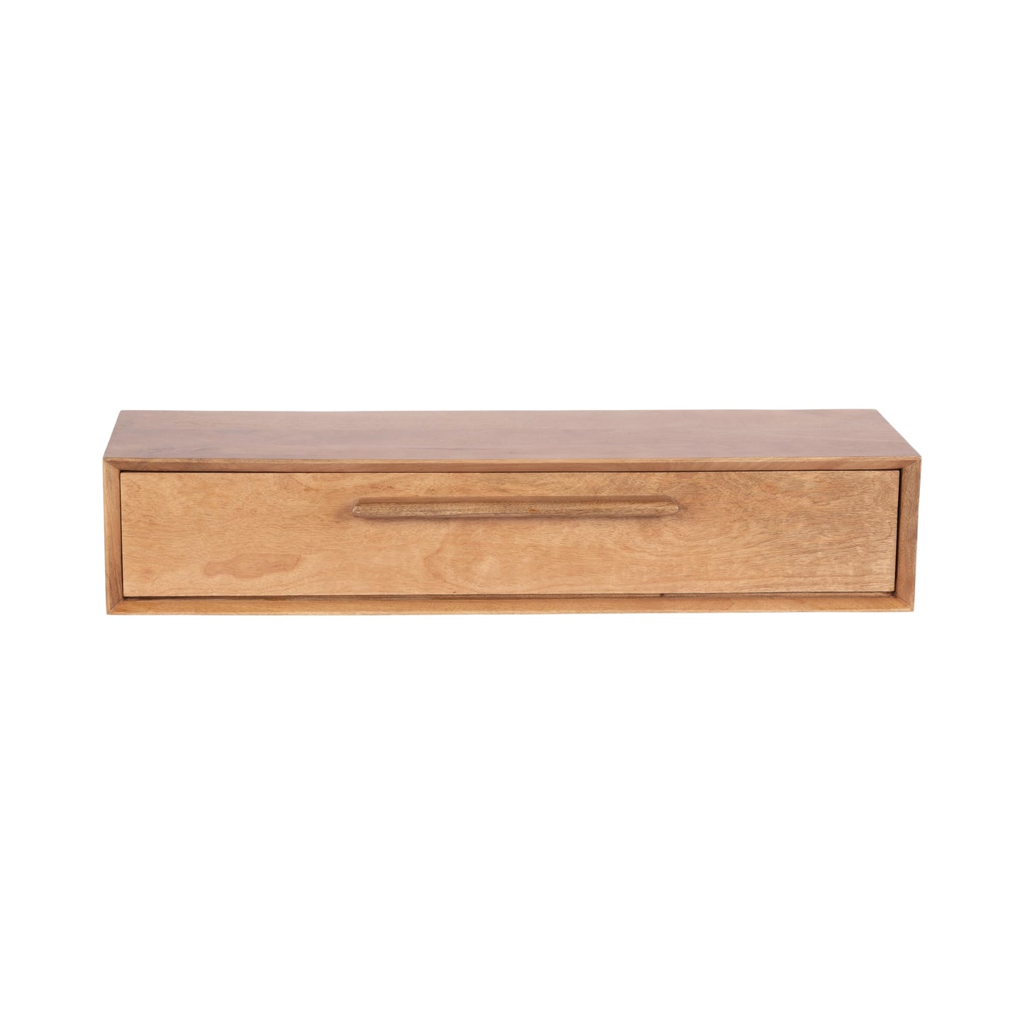 Kate and Laurel McCutcheon Modern Floating Console Table for Entryway, 30 x 9 x 6, Natural Wood, Decorative Transitional Floating Entryway Table for Use as Living Room Storage Wall Shelf