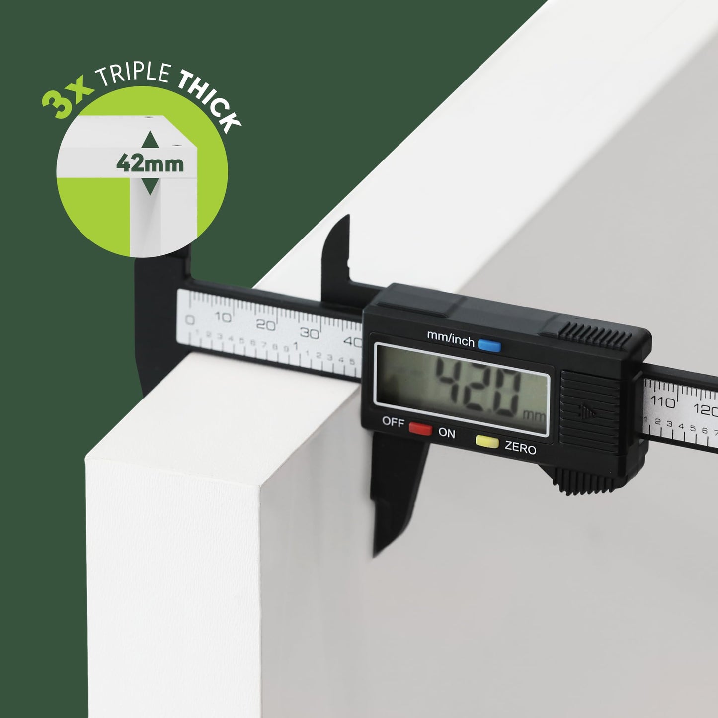 Furinno Cubicle Book Shelf, 12-Cube Bookshelf, Triple Thick Frame Cube Storage Organizer Bookcase, 1.65" Thick, 15.3 x 57.4 x 43.3, for Living Room, Bedroom, Home Office, Black Dark Oak