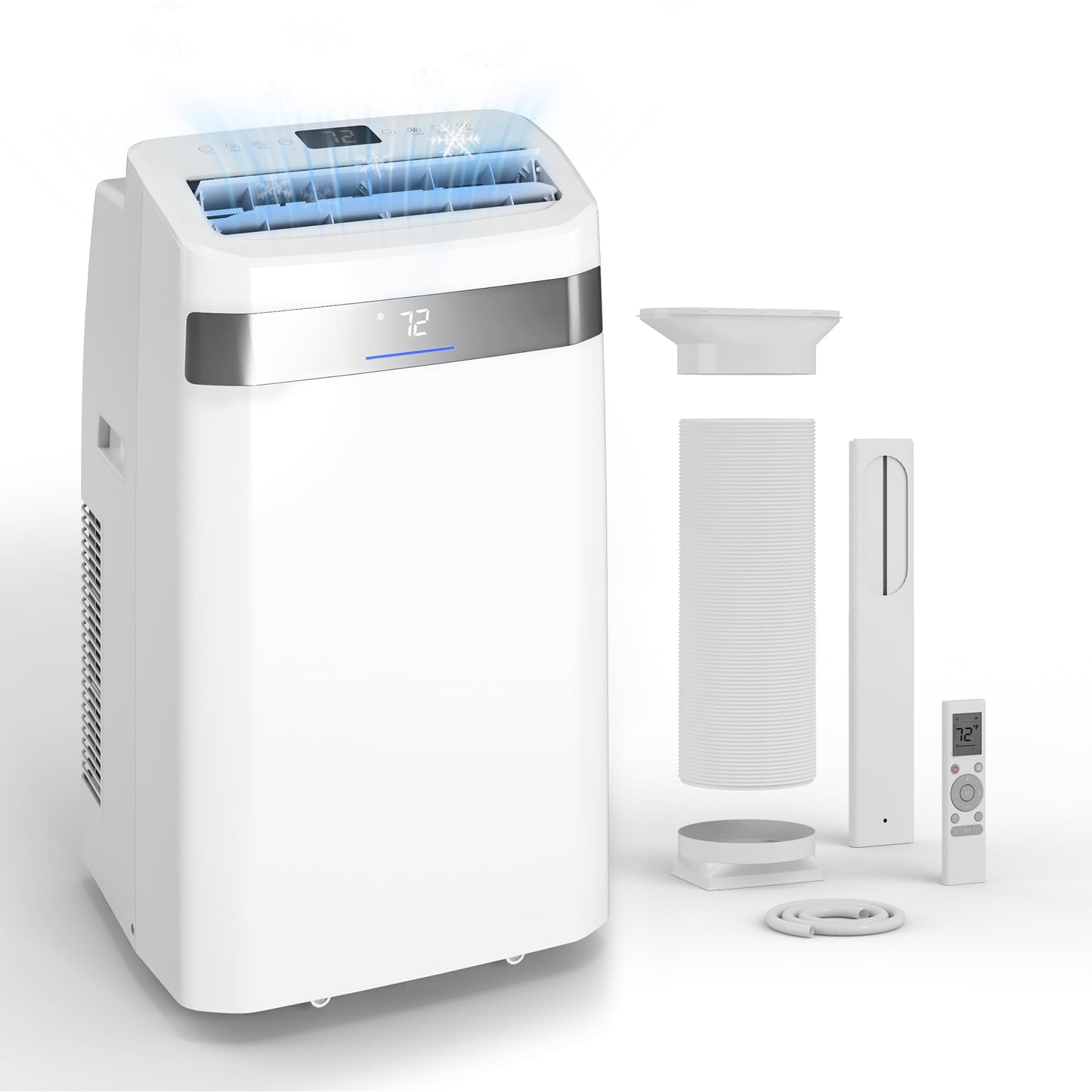 Nexaro Portable Air Conditioner 14000 BTU, Cools Rooms up to 700 Sq. Ft, Portable AC Unit with Cooling, Dehumidifier & Fan Mode, Sleep Mode, 24-Hour Timer, Remote Control, Window Installation Kit