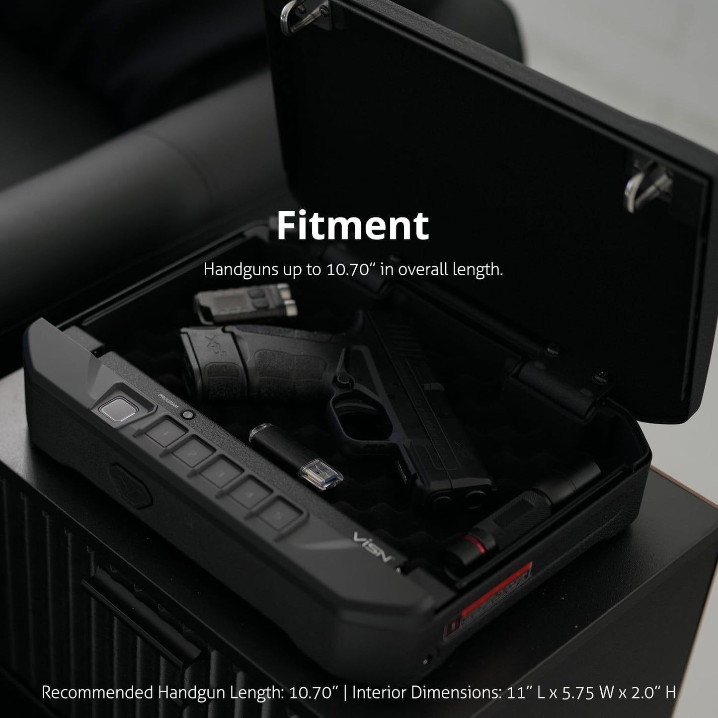 VAULTEK 20 Series Compact Quick Access Biometric Safe, Rugged Construction, Auto-Open, & Anti-Theft Protection (ViSN™ (WiFi + Biometric)