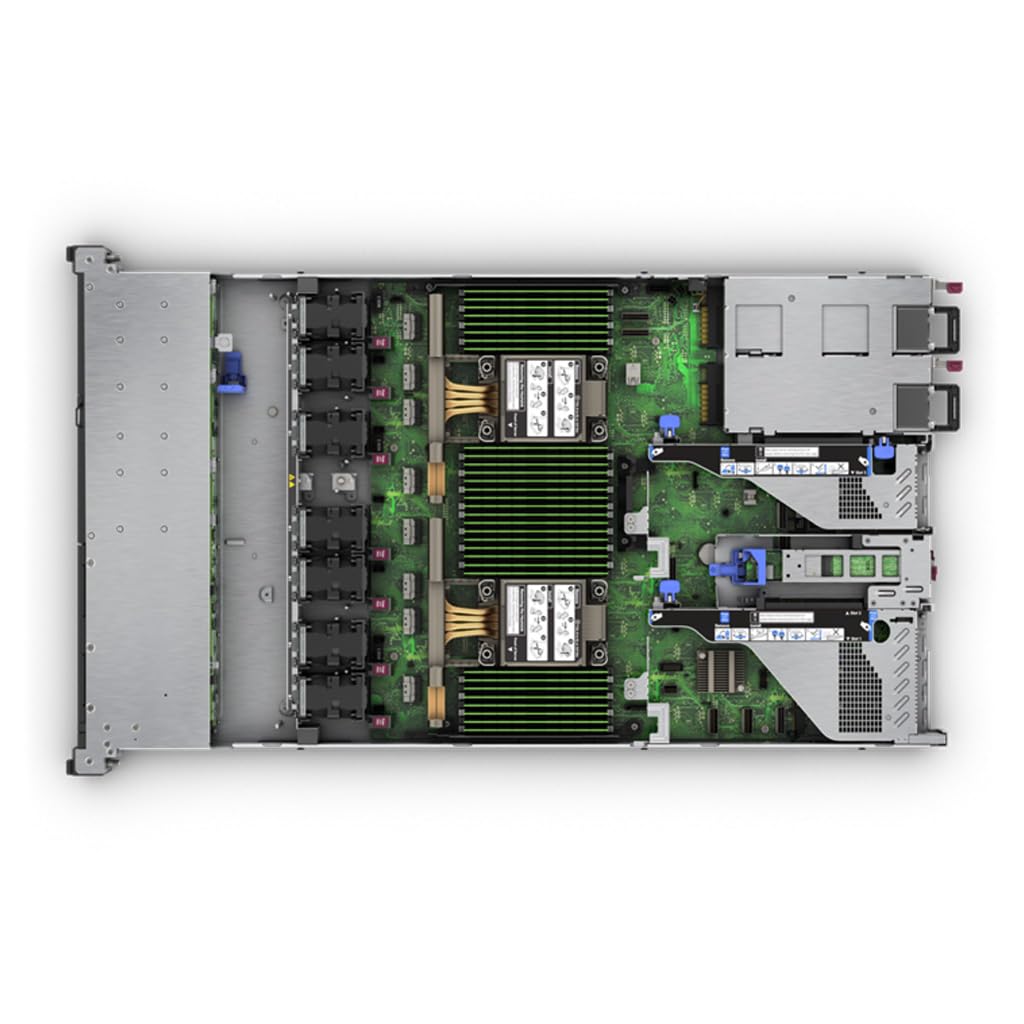 HPE ProLiant DL360 Gen11 1U Rack Server Bundle with Dual Xeon 4410y 12-Core 2GHz, 512GB DDR5 Memory, 30.72TB Enterprise SATA SSD Storage, RAID, Dual Power, iLO, Rail Kit