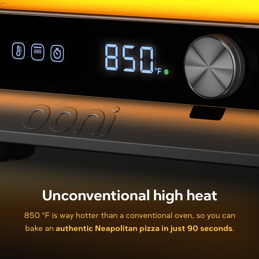 Ooni Volt 2 Electric Indoor Pizza Oven - Versatile Countertop Electric Toaster Oven, Cook 12 Inch Pizzas and More - Charcoal Grey