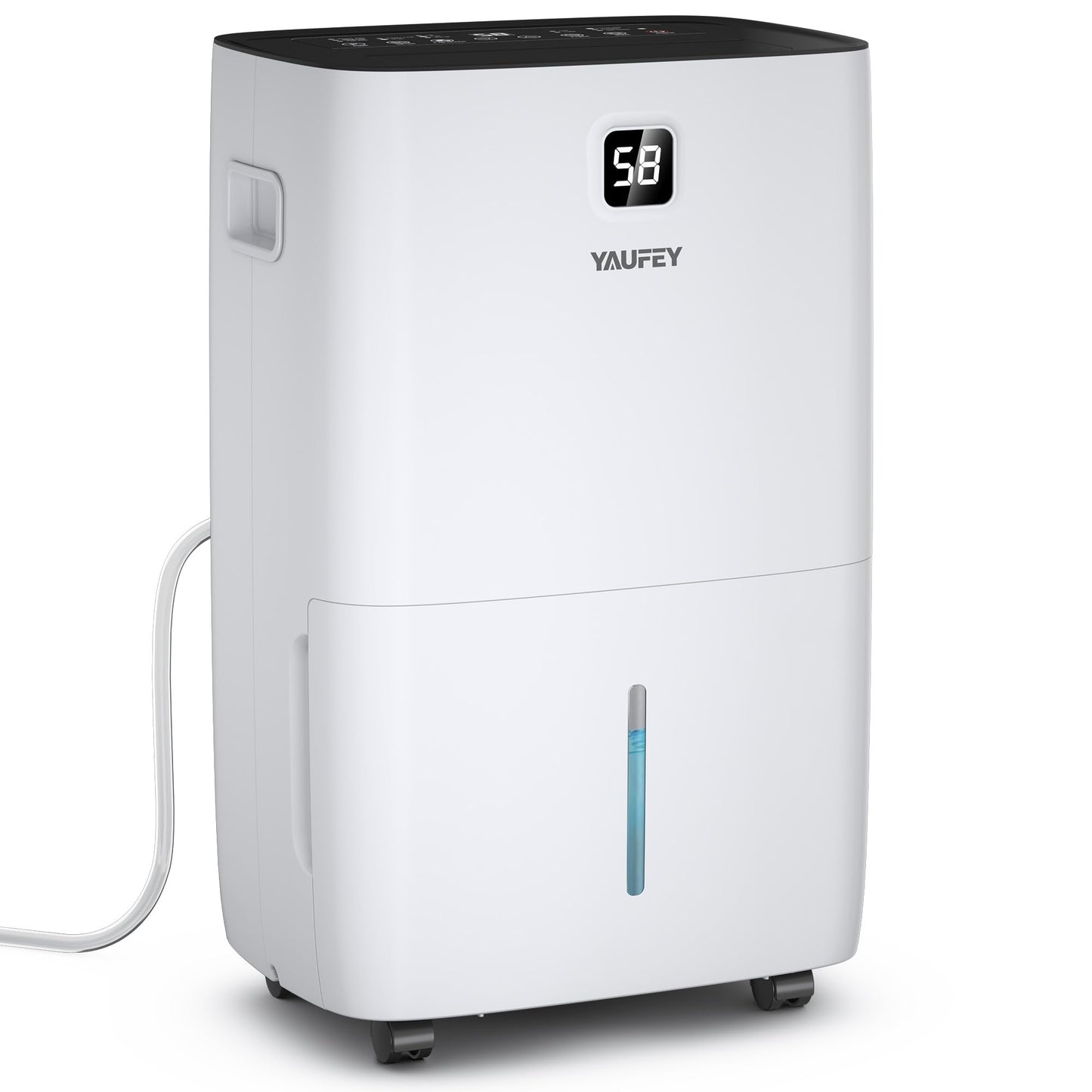 Yaufey 150 Pints Dehumidifier with Pump for Home, Basement and Large Room up to 7000 Sq. Ft., With Drain Hose, Timer, Intelligent Humidity Control and Large Water Tank