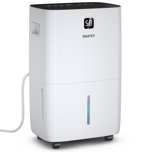 Yaufey 150 Pints Dehumidifier with Pump for Home, Basement and Large Room up to 7000 Sq. Ft., With Drain Hose, Timer, Intelligent Humidity Control and Large Water Tank