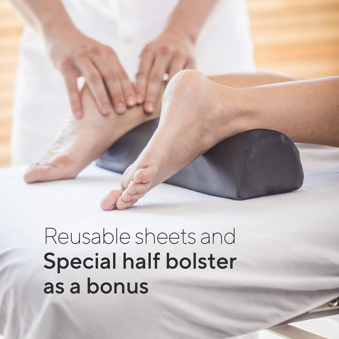 Luxton Home Premium Memory Foam Massage Table - Rolling Travel Case, Washable Sheets, Thicker & Wider