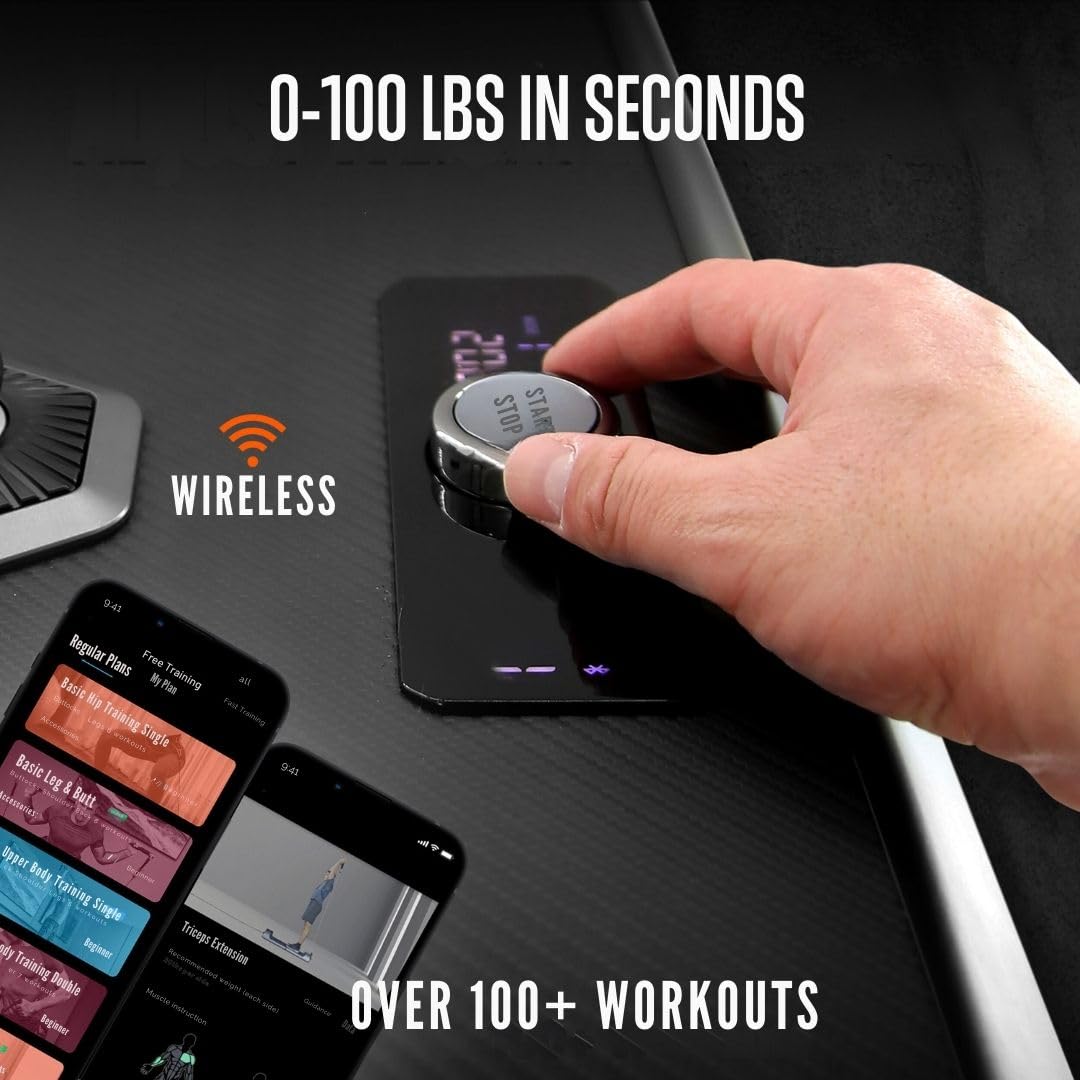 SQUATZ Pluto Home Smart Gym – All-in-One Digital Fitness Machine, 100LB Adjustable Resistance, WiFi & Bluetooth Enabled, Compact Home Gym for Full Body Workouts
