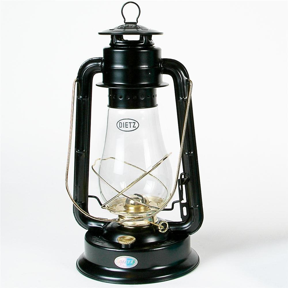 Dietz Oil Lamp #80 Blizzard Hurricane Lantern, Black with Gold Trim, Model 3780BG