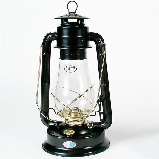 Dietz Oil Lamp #80 Blizzard Hurricane Lantern, Black with Gold Trim, Model 3780BG