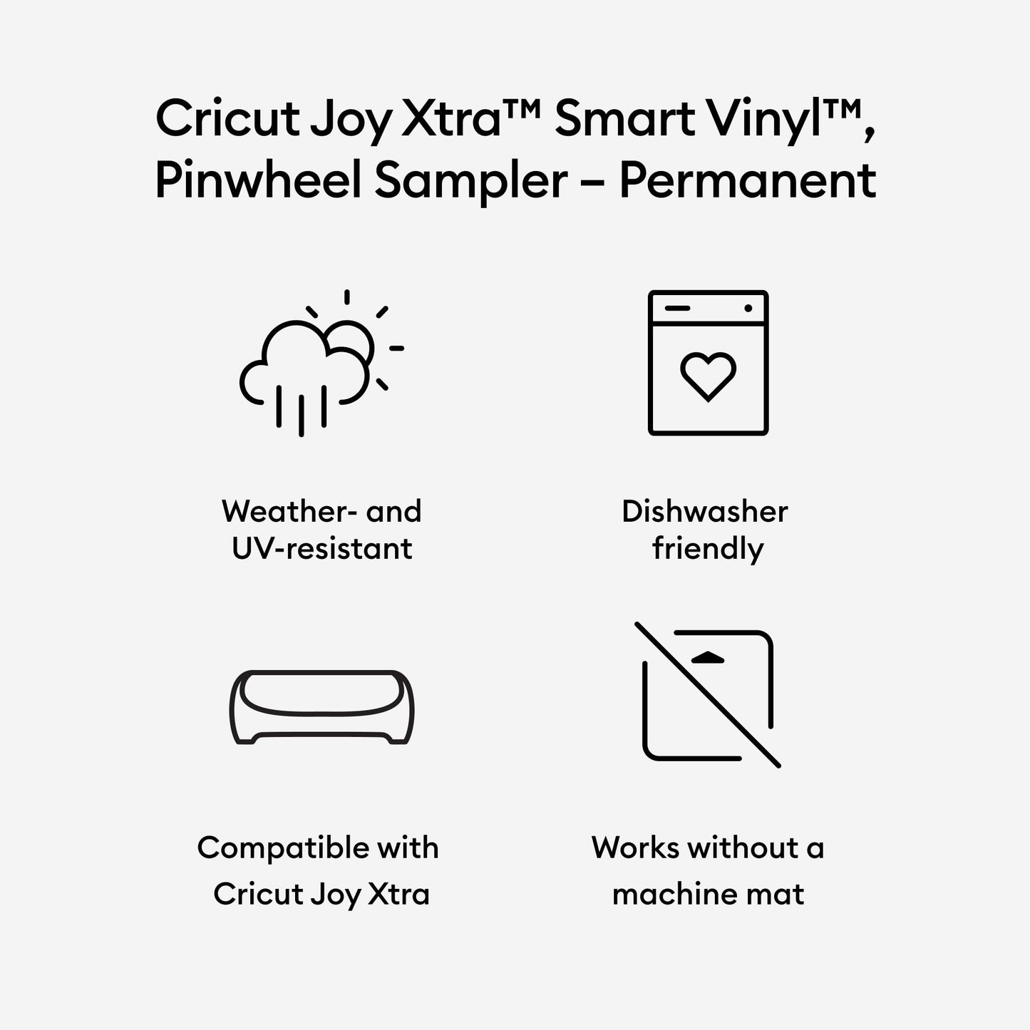 Cricut Joy Xtra Cutting Machine and Smart Vinyl Bundle for Labels, Decals & Custom Projects - Includes Rainbow Permanent Vinyl, Transfer Tape, Tools & Design Guides