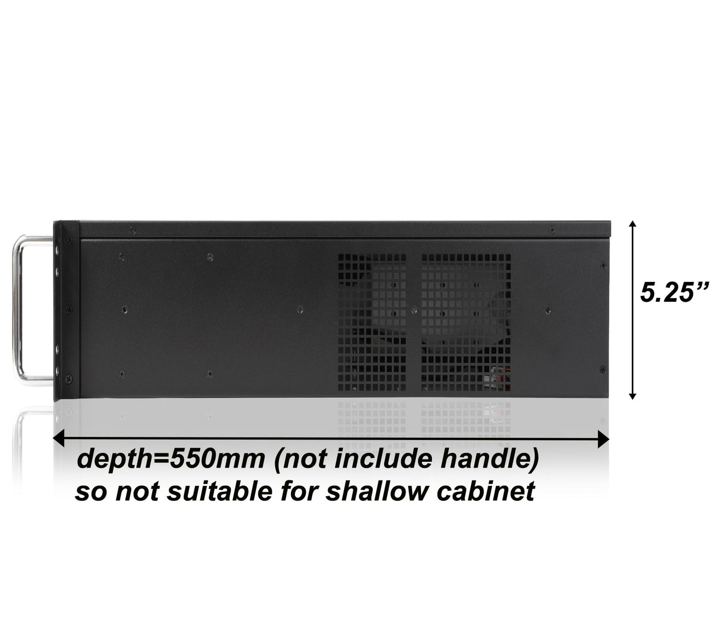 RackChoice 3u Rackmount Server Chassis EATX/ATX/MATX with 4x5.25 + 6x3.5 Support ATX PSU with Either top or Side Cooling / 21.65“ deptth