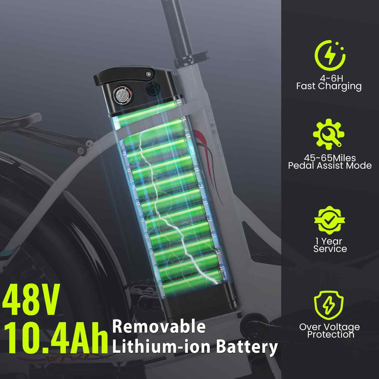 Vivi MT20UL Foldable Electric Bike 20" x3.0 Fat Tire Electric Bike with 48V 499.2WH Removable Battery, 500W, Up to 50 Miles EBike, 7-Speed, 19.8MPH, Cruise Control, SGS Certified to UL2849