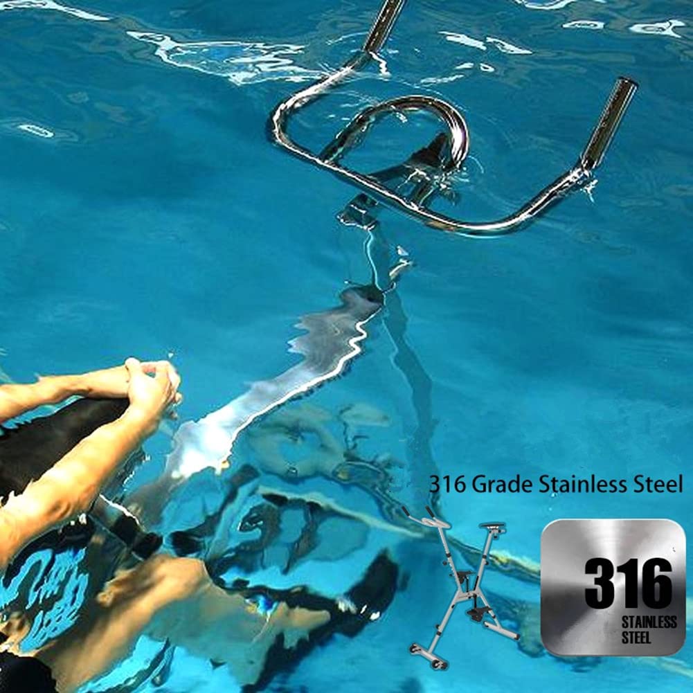 Latourreg Aquatic Fitness Equipment of 316L Stainless Steel Aquatic Bike In Swimming Pool Water Bike Fitness Equipment Underwater Bike for Exercise