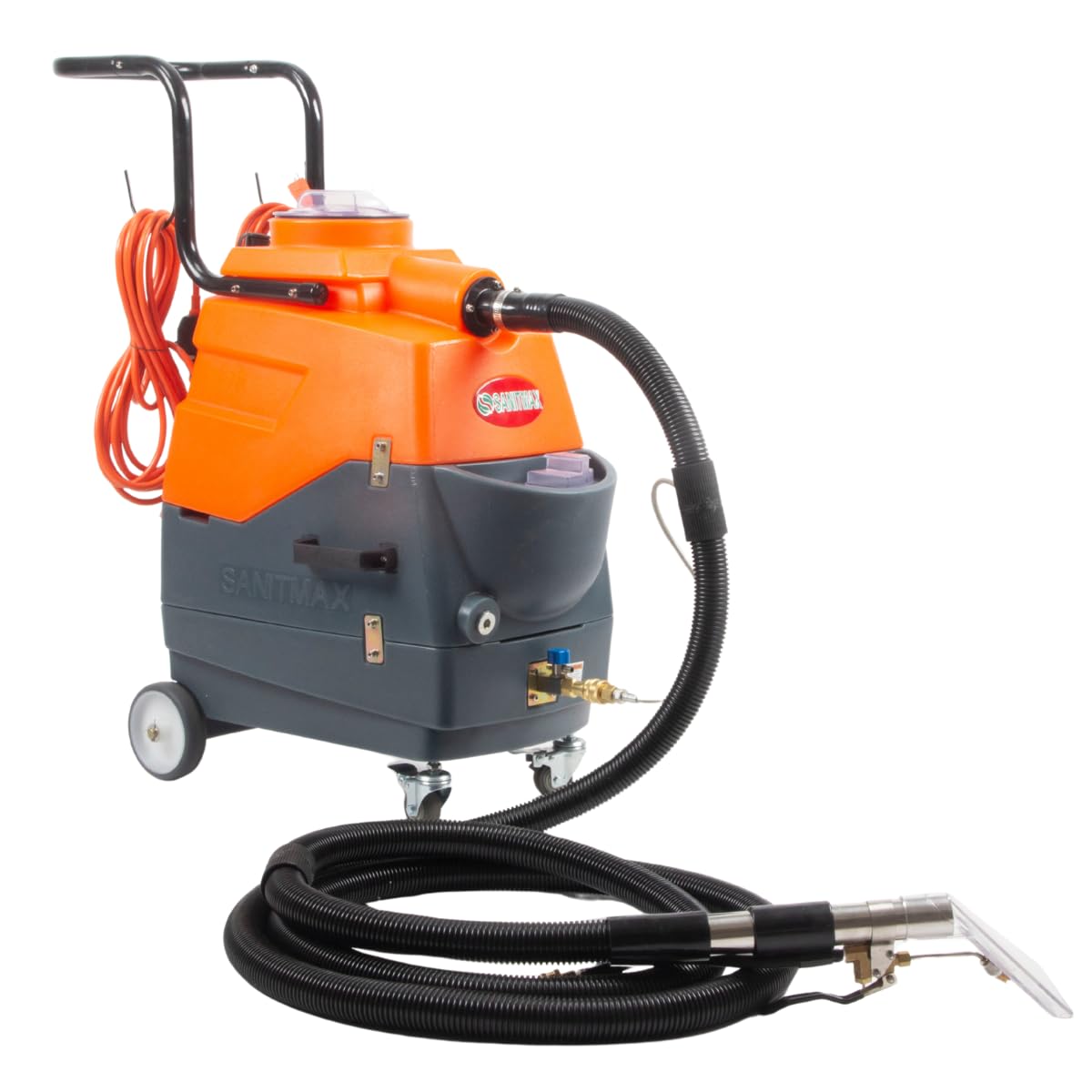 Commercial Heated Carpet & Upholstery Extractor Machine, 160 PSI Hot Water Cleaner, 1.34 HP Vacuum, 149°F Heater, 4.8-Gal and 5.3-Gal Dual Tanks for Auto Detailing, Furniture & Carpet