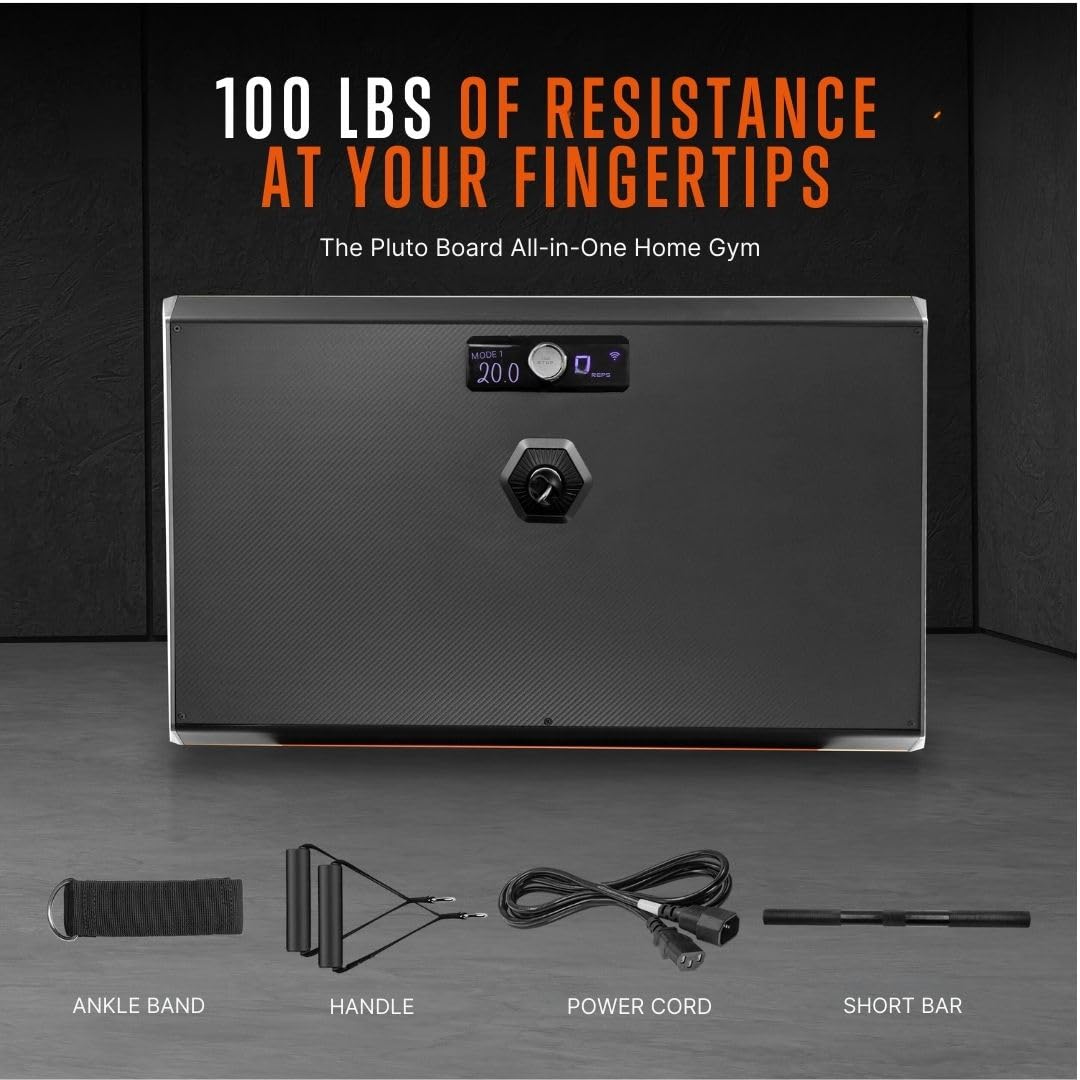 SQUATZ Pluto Home Smart Gym – All-in-One Digital Fitness Machine, 100LB Adjustable Resistance, WiFi & Bluetooth Enabled, Compact Home Gym for Full Body Workouts