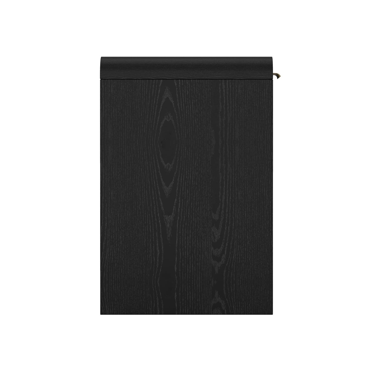 Manhattan Comfort Grace 54" Modern Office Desk with 2 Drawers, Wood Table with Metal Recessed Handles for Work from Home, Study, Craft, Stylish Executive Desk, Black and Gold