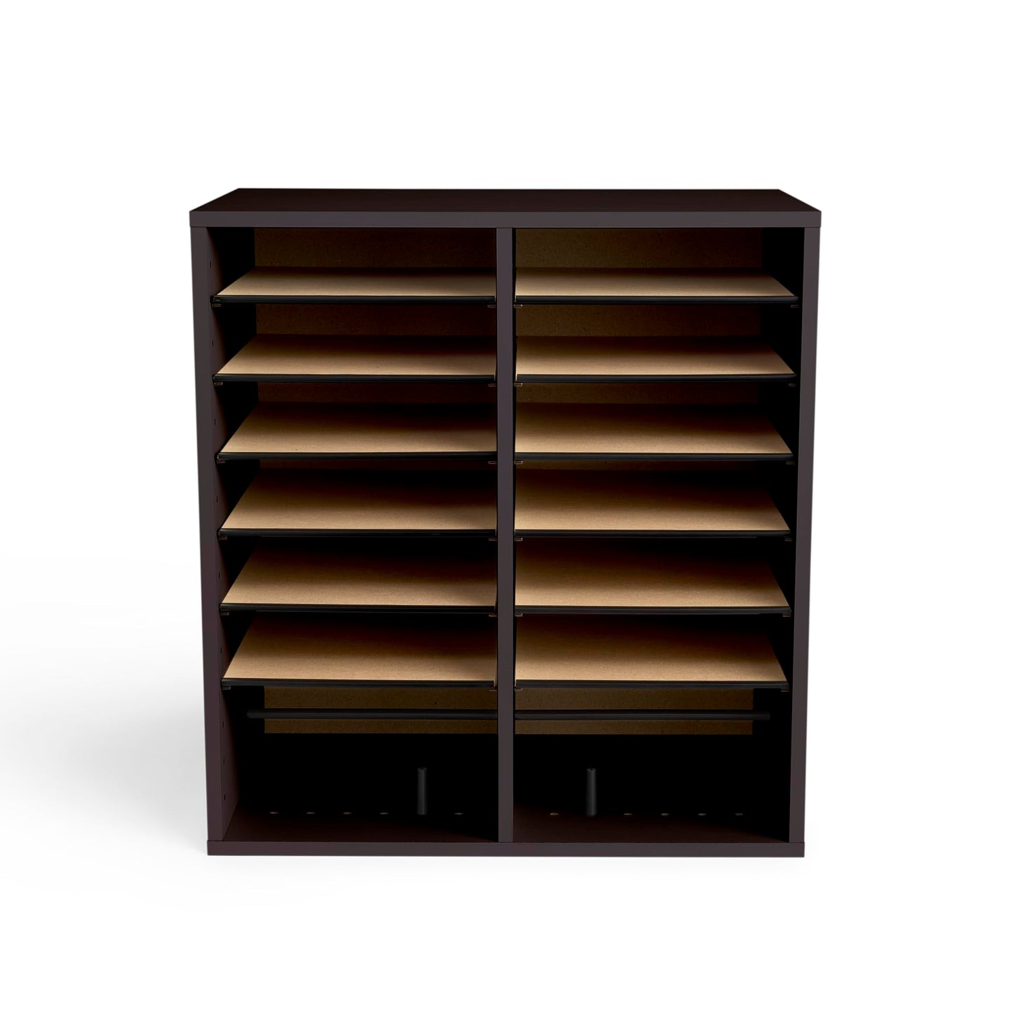 Safco Wooden Paper and Mail Organizer for Home Office and Classroom, Adjustable Shelves and Stackable