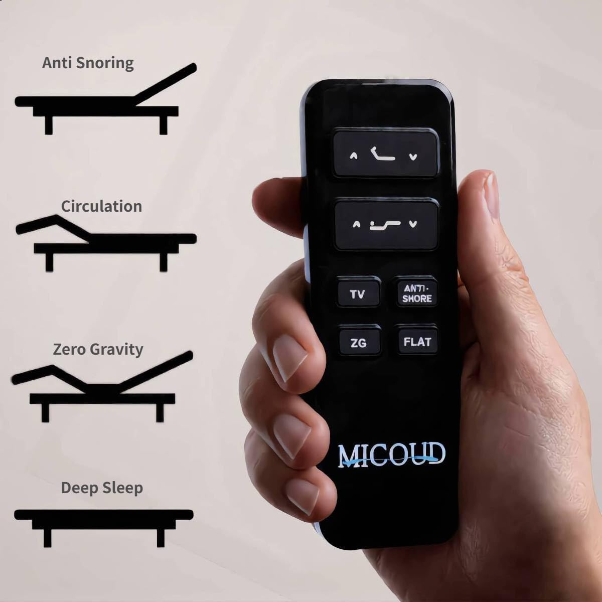 Micoud Adjustable Bed Frame, Black