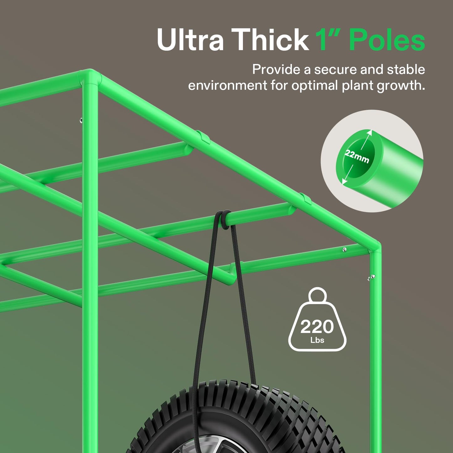 VIVOSUN P448 Advance PRO Grow Tent 4x4, with Thick 1 inch Poles, Strengthened High Reflective Mylar Oxford Tent, Extra Hanging Bars & High CFM Kit 48"×48"×80" for Indoor Plants