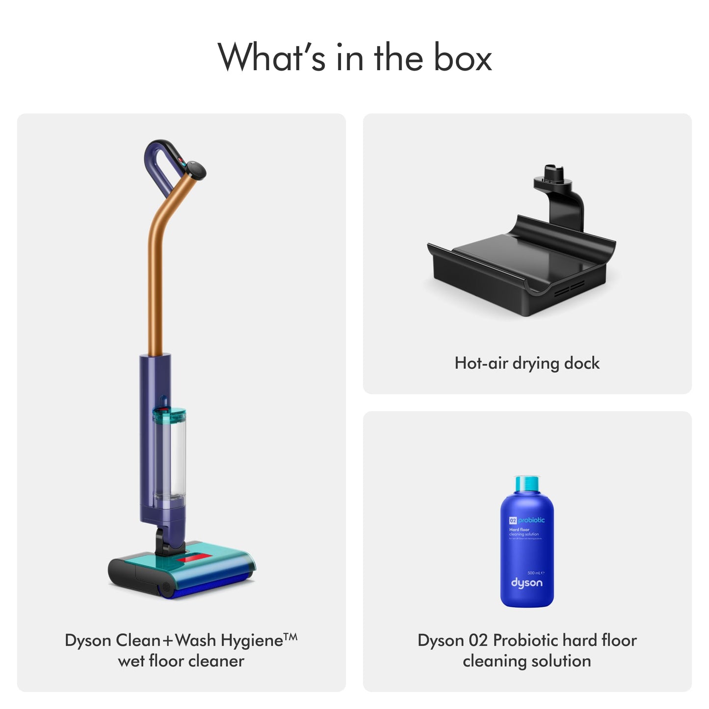 Dyson Clean+Wash Hygiene Wet and Dry Cleaner for Hard Floors - Cordless, 70 Minutes Run time, lays Flat, Anti-Tangle, self-Cleaning Roller, Drying Dock