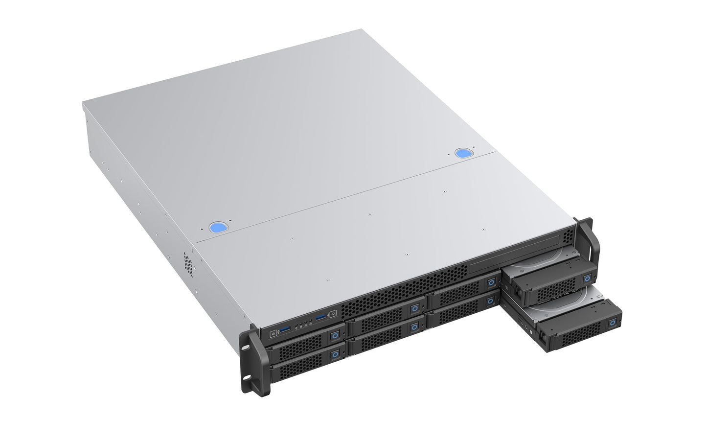 Rosewill 2U Rackmount Server Chassis | Supports up to 8 x 3.5 12Gbps Hot Swap SATA/SAS | E-ATX Compatible | 2U/CRPS PSU | 3 x 8038 PWM Fan | USB 3.2 Type-C | RSV-H208