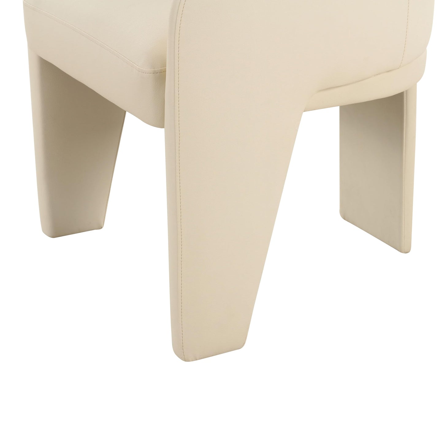 Tov Furniture Leo Cream Vegan Leather Dining Chair