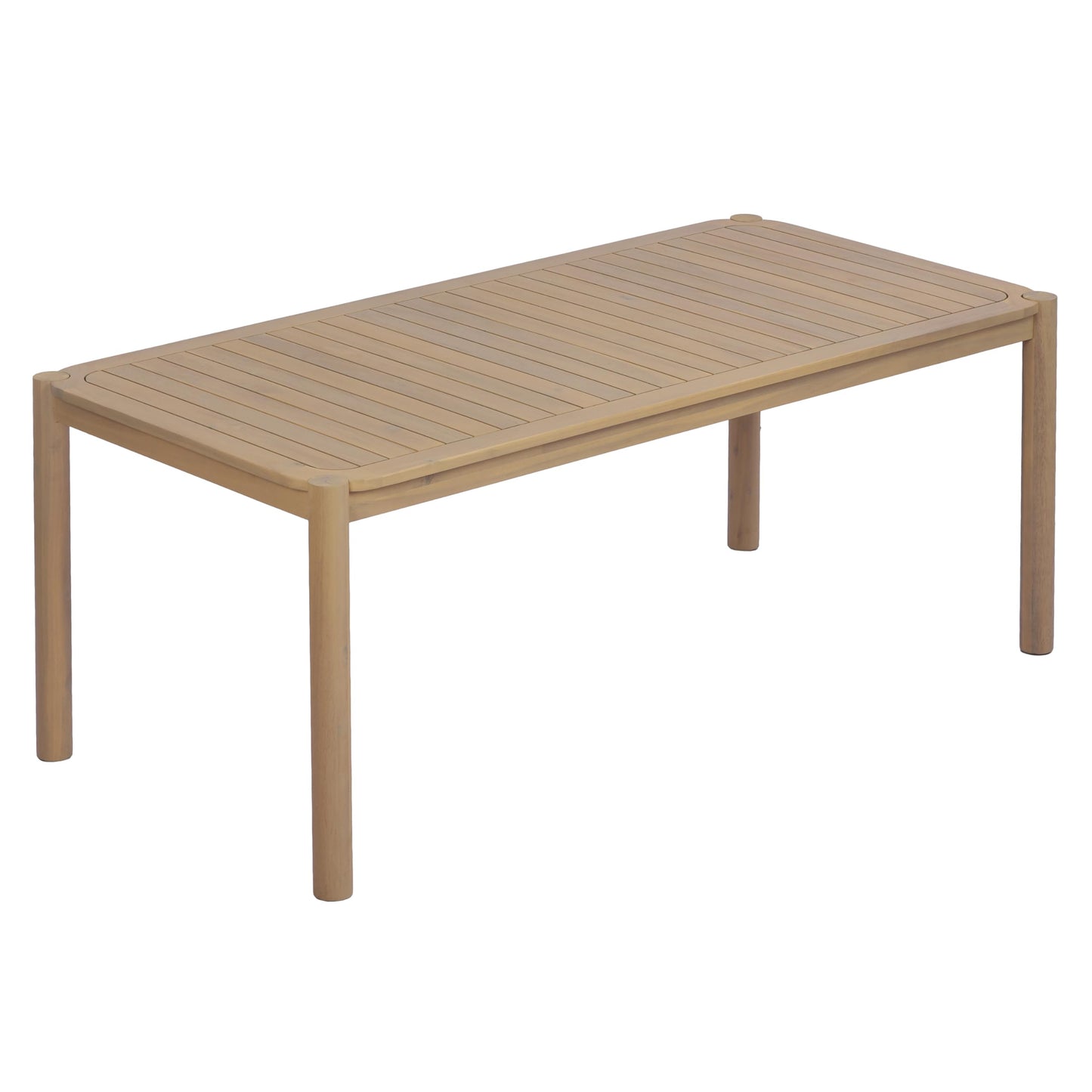 Christopher Knight Home Cascade 70" Outdoor Rectangular Dining Table, Acacia Wood Patio Dining Table for 4-6 People, Solid Wood Outdoor Table for Patio Deck Garden Backyard Dining, Light Teak
