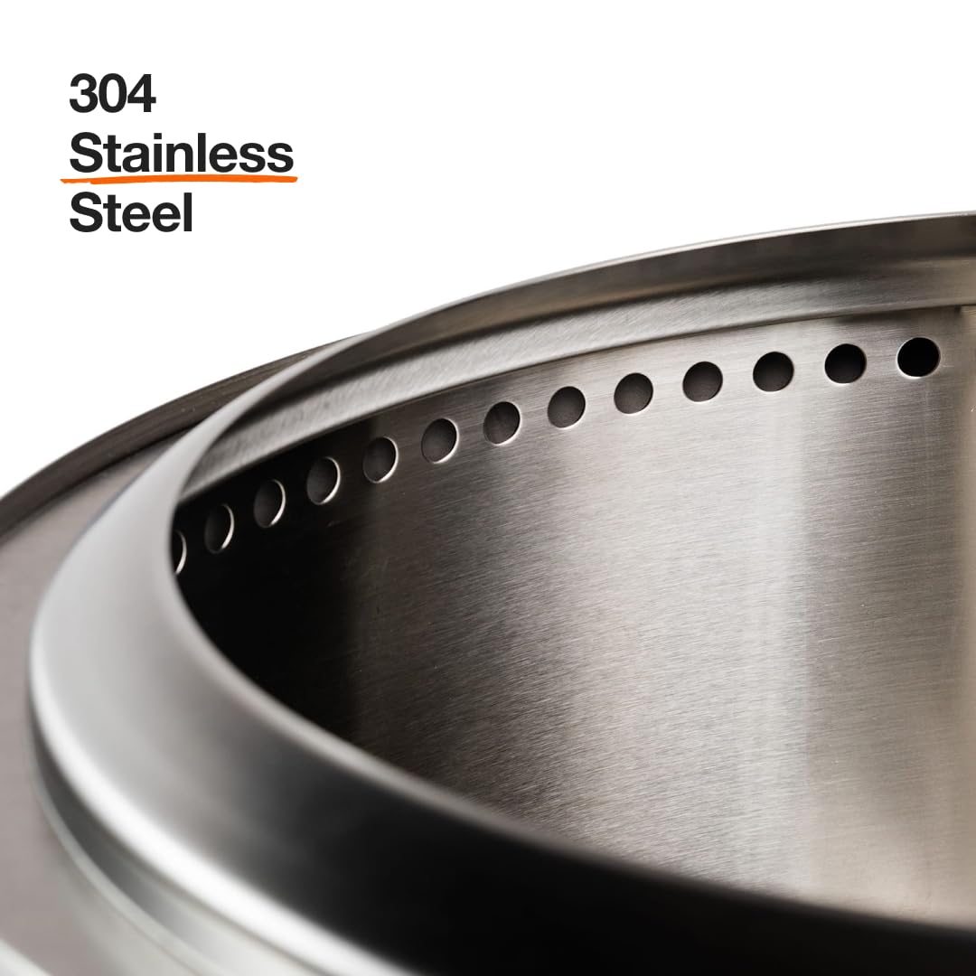 Solo Stove Bonfire with Stand | 19.5" Smokeless Fire Pit, Removable Ash Pan | Portable Stainless Steel Wood Burning Outdoor Fireplace, Ideal for 4–6 People, 21.75 lbs, Gunmetal