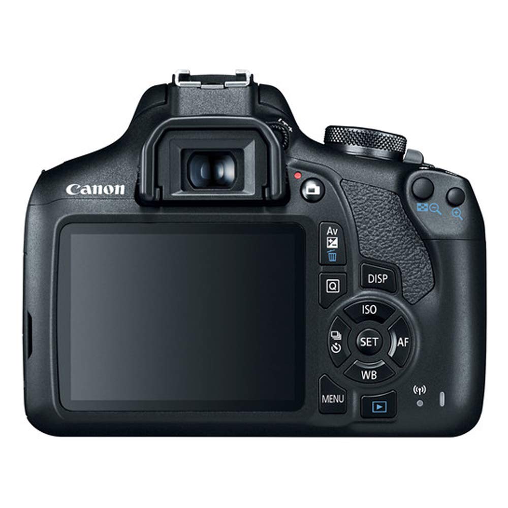 Canon T7 EOS Rebel DSLR Camera with EF-S 18-55mm f/3.5-5.6 is II and EF 75-300mm f/4-5.6 III Lens Plus Double Battery, Memory Card, Deluxe Case, Cleaning Kit and Mini Tripod Accessory Bundle