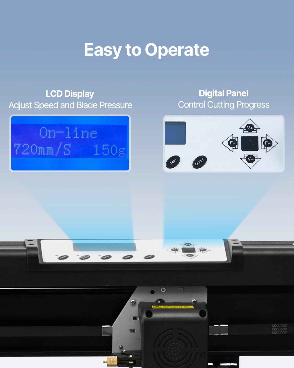 VEVOR 28-inch Cutting Machine for Vinyl, Features LCD Screen, Dual Adjustable Spring Rollers for Sign Crafting, Includes Signmaster for Creative Design & Cutting