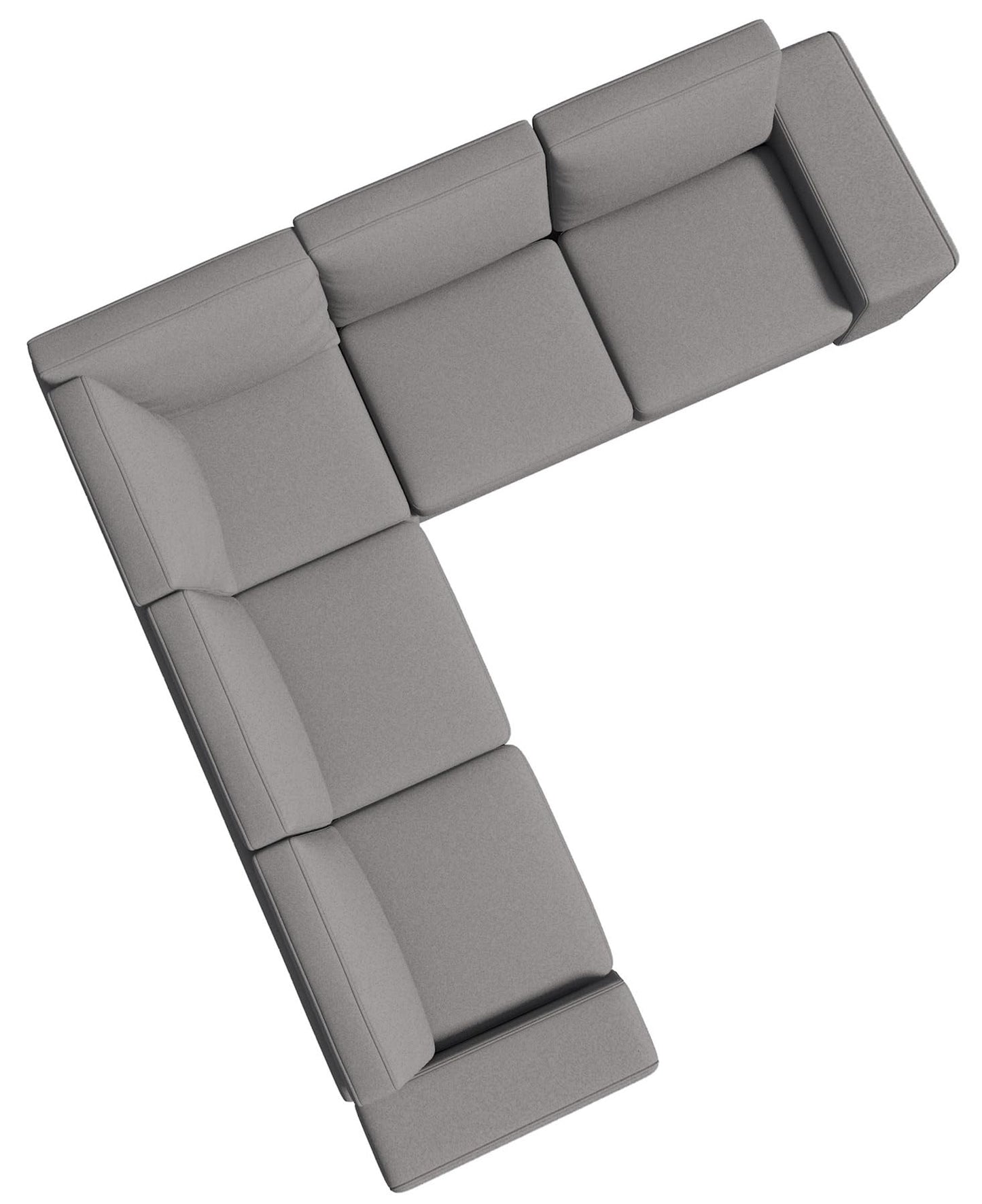 The Heavy and Durable Cotton Kivik Sectional 4 Seat Sofa Cover Replacement is Compatible with IKEA Kivik Corner 2 + 2 Four Seat Couch Slipcover. (Light Gray 2+2)
