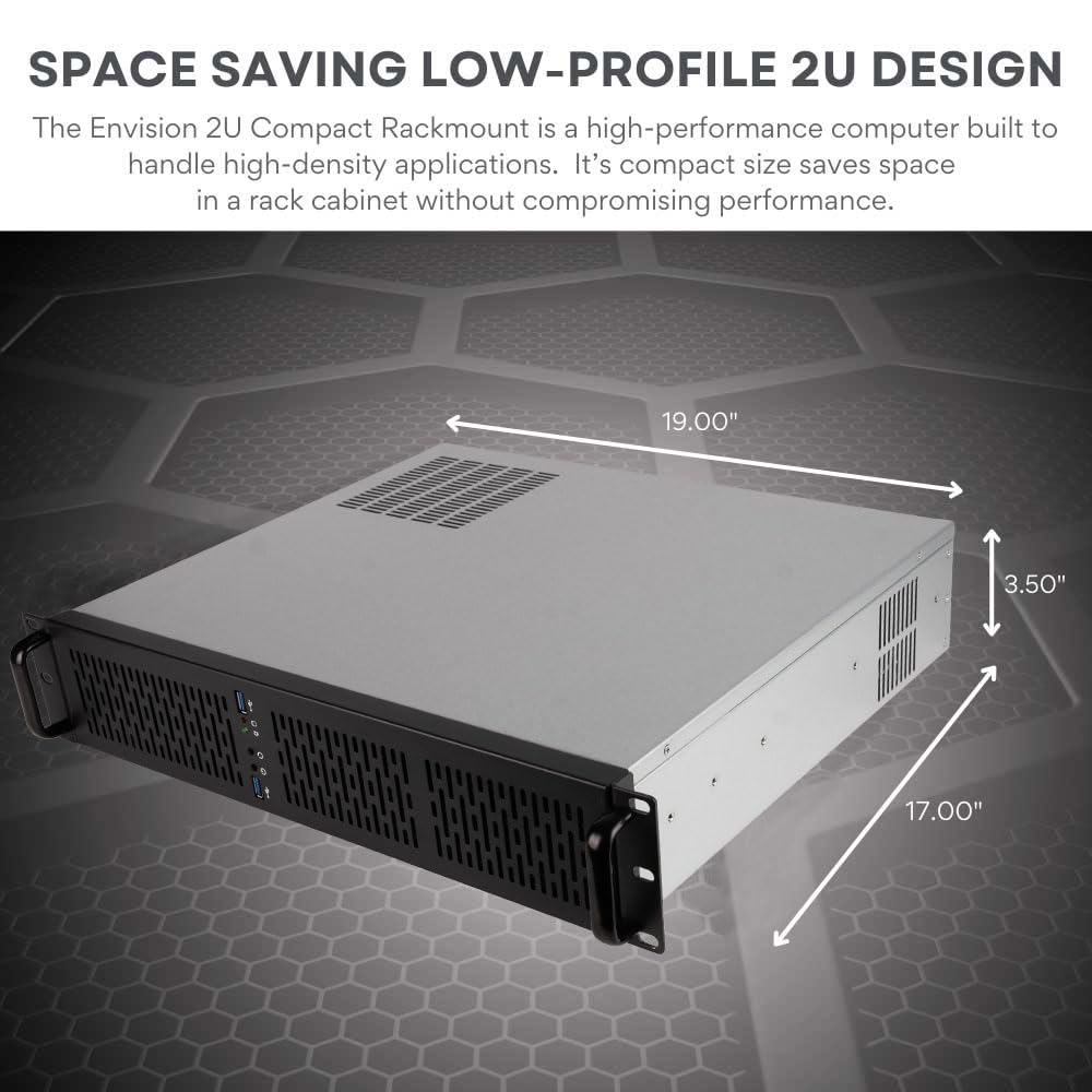 Quiet Rackmount Computer (Intel 10-Core 3.2-4.9GHz Ultra 5 225 CPU, 32GB DDR5 RAM, 1TB SSD, W11 Pro) - 2U Rack Mount Server or Workstation Desktop PC for Home or Business