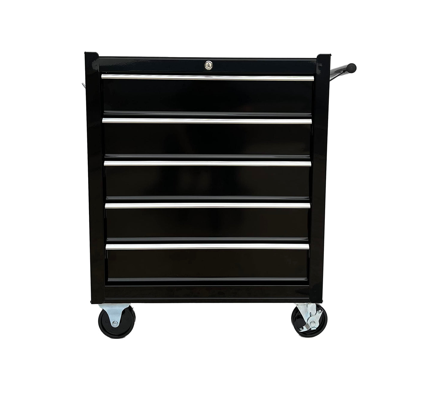 Workington Rolling Metal Tool Chest with 5 Drawers, 24" 5-Drawer Tool Chest Cabinet with Ball Bearing Drawer Slides, Steel Tool Storage Box Organizer 4101 Black