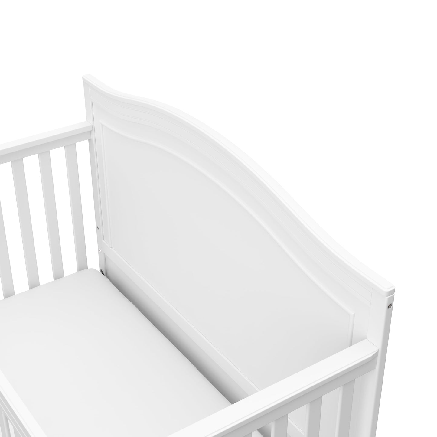 Graco Paris 4-in-1 Convertible Crib – GREENGUARD Gold Certified, Converts to Toddler Bed and Daybed, Fits Standard Full-Size Crib Mattress, Adjustable Mattress Support Base (White)
