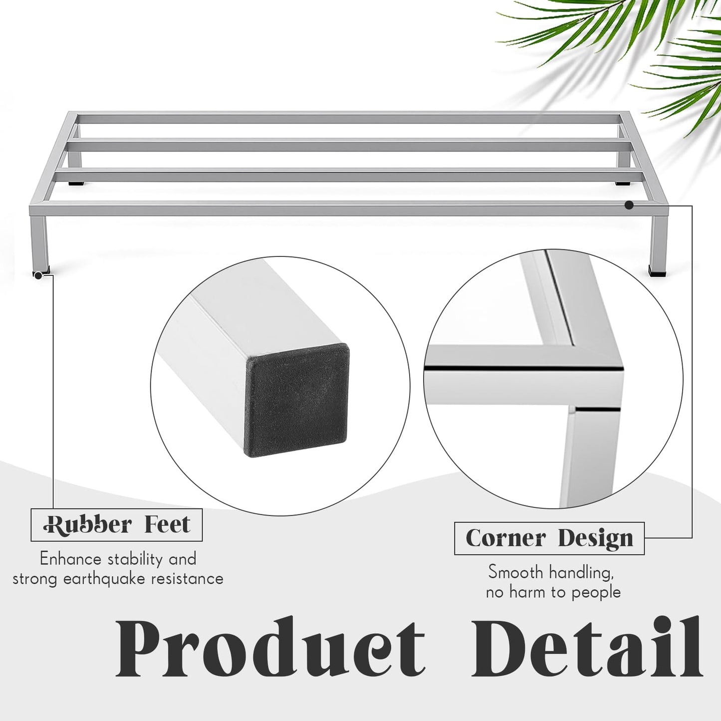 MorningRo 2 Pack Dunnage Rack 60" Long x 20" Wide, 7.9" Height Stainless Steel Dunnage Rack 170+ Pound Capacity Storage Commercial Food Service Storage in Restaurant Kitchens Shop