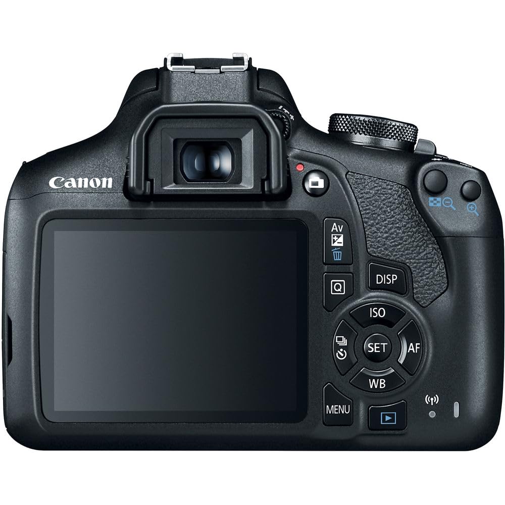 Canon EOS Rebel T7 DSLR Camera with 18-55mm Lens Bundled with 64GB Memory Card + Camera Bag + 58mm UV Filter + Microfiber Cleaning Cloth (5 Items)