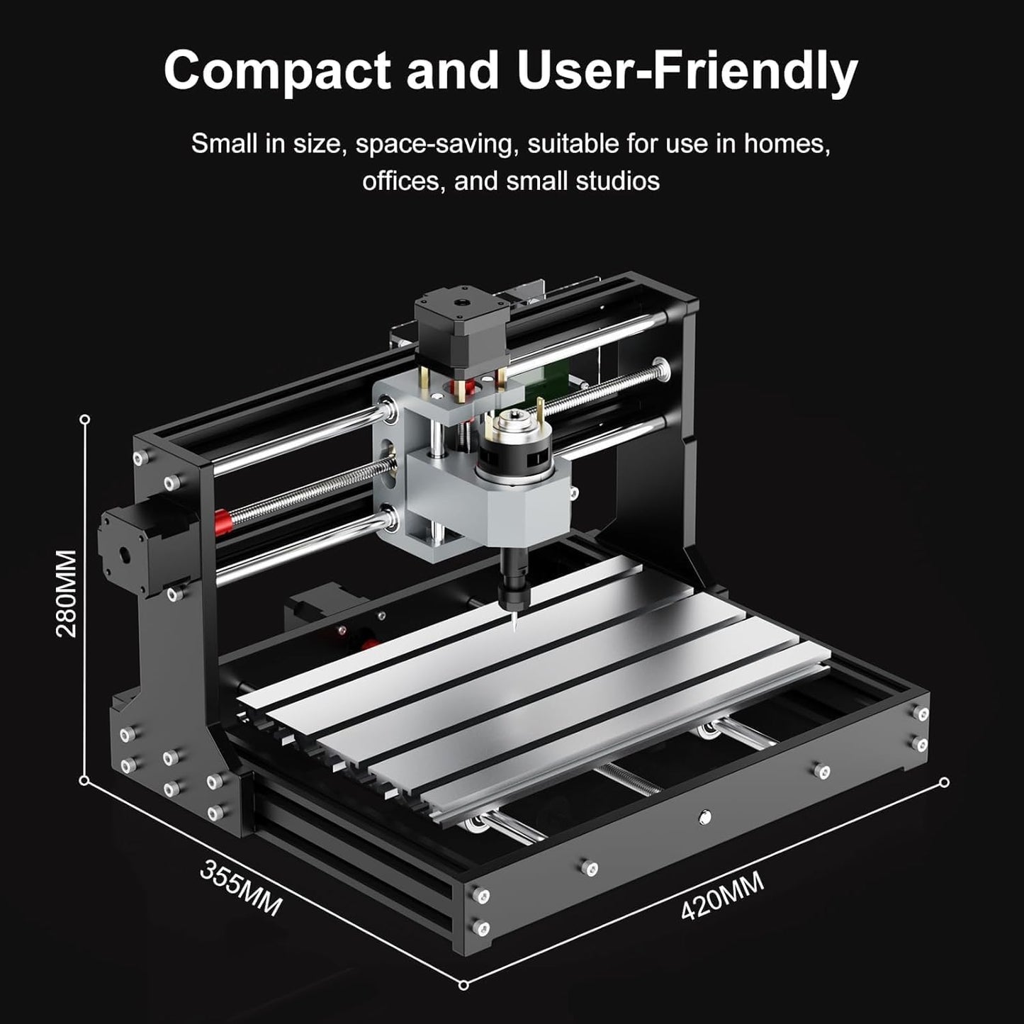 TTC3018 CNC Router Machine 3-Axis Engraving Machine Metal Engraver GRBL Control with Built-in WiFi, 775 Spindle Motor, Engraver Desktop CNC for Wood, Acrylic, Plastic, Aluminum