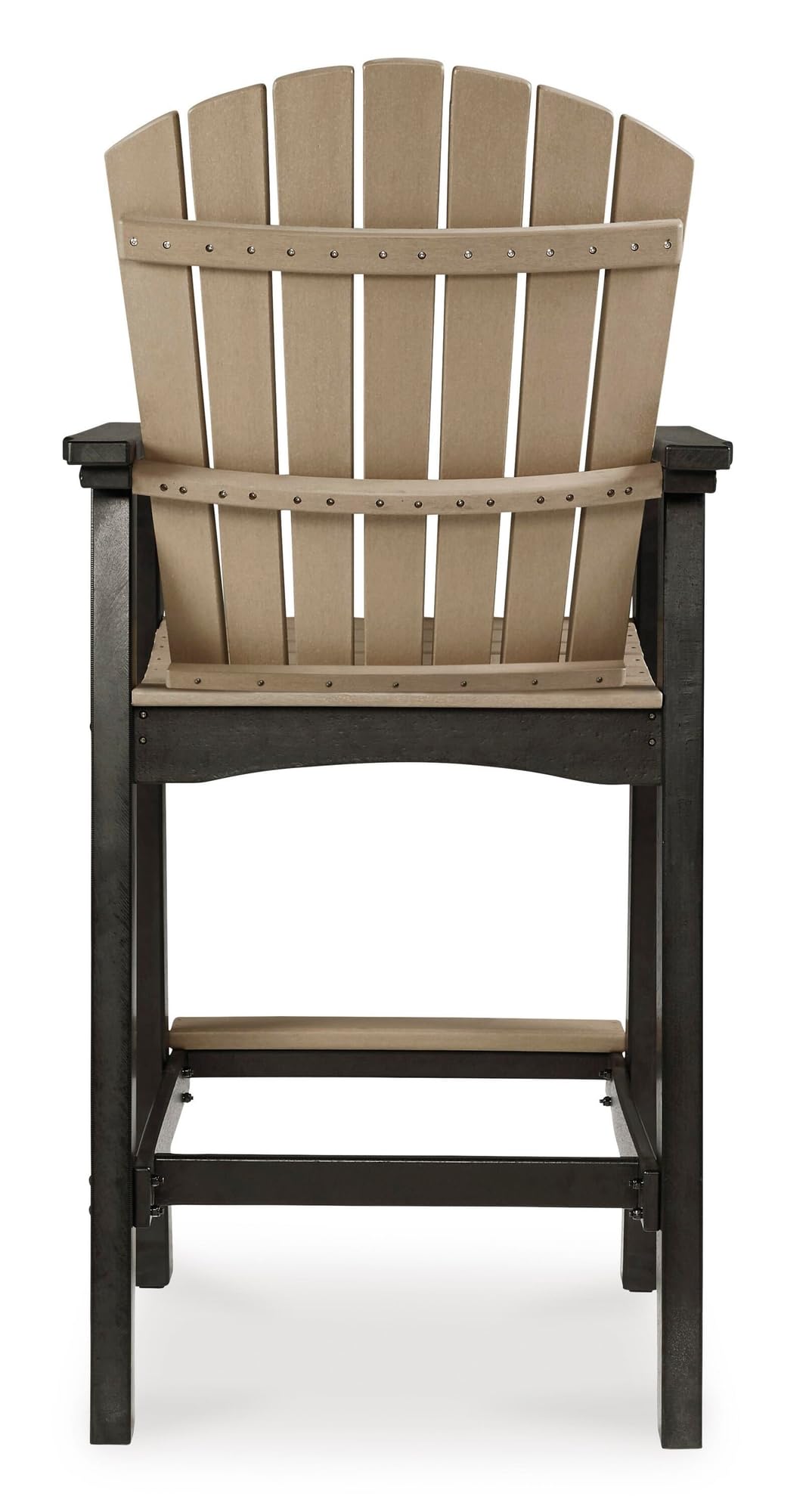 Signature Design by Ashley Fairen Trail 30" HDPE Durable Outdoor Barstool, 2 Count, Black & Brown