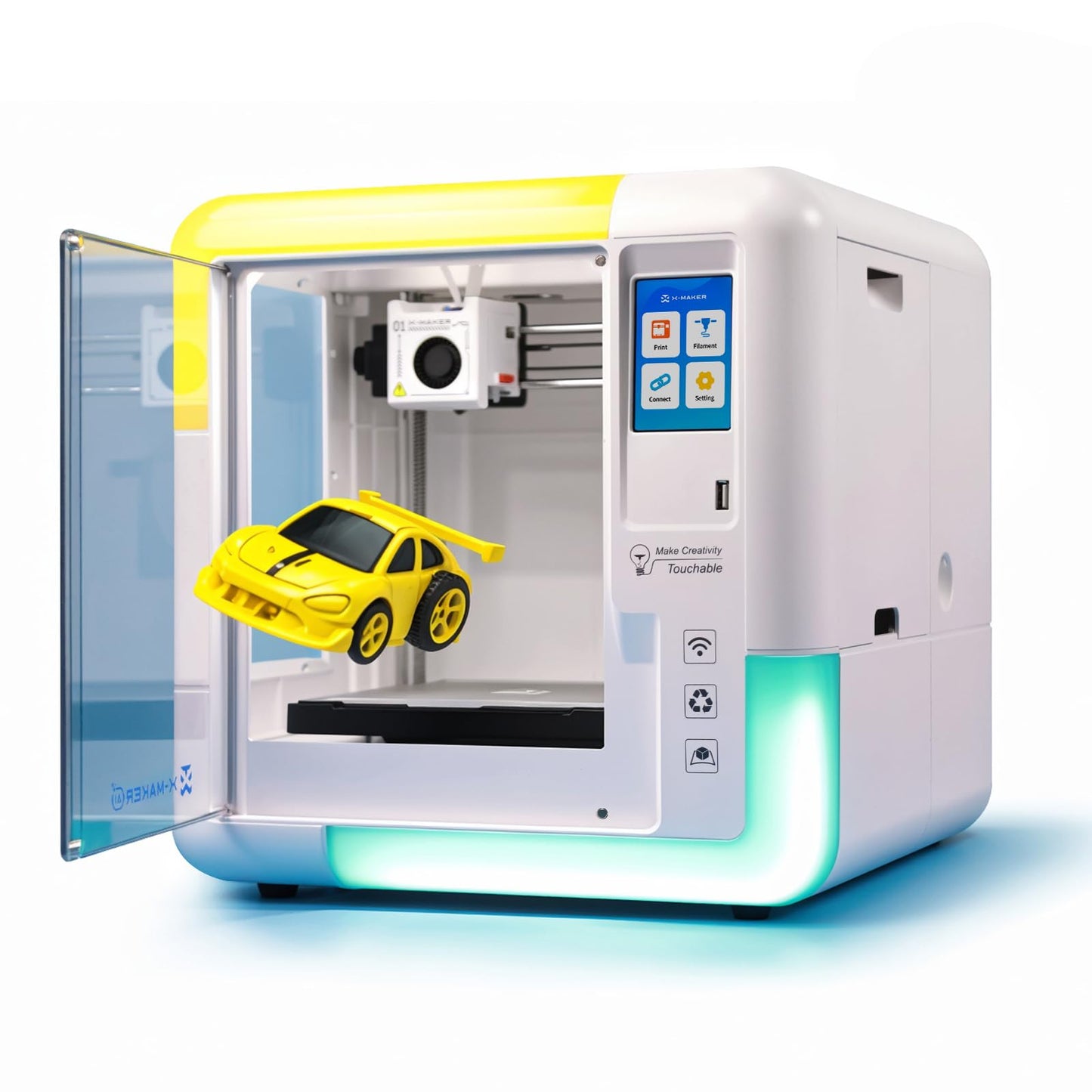 AOSEED 3D Printer for Kids & Beginners, AI-Powered Toy Maker with Leveling-Free Design, 400mm/s Speed, 17+ Design Modules, 1 PLA Filaments, Enclosed Mini 3D Printer for Home & School, X-Maker AI+