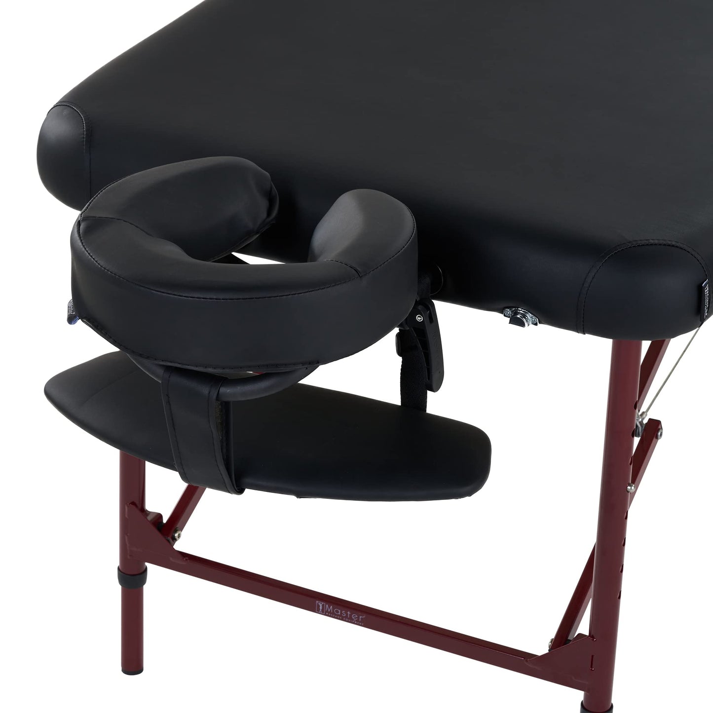 Master Massage Zephyr Lightweight Portable Massage Table Package – Professional Folding Spa Bed, Tattoo Table with Carrying Case (Black, Maroon)